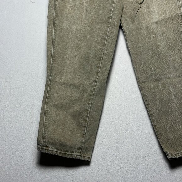VTG 90s Blues Ally Straight Fit Denim Jean Pant Men 34x32 Beige Streetwear Brown - Picture 7 of 12